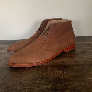 Nisolo Womens Isa Lace-Up Booties Almond Brown size 9.5